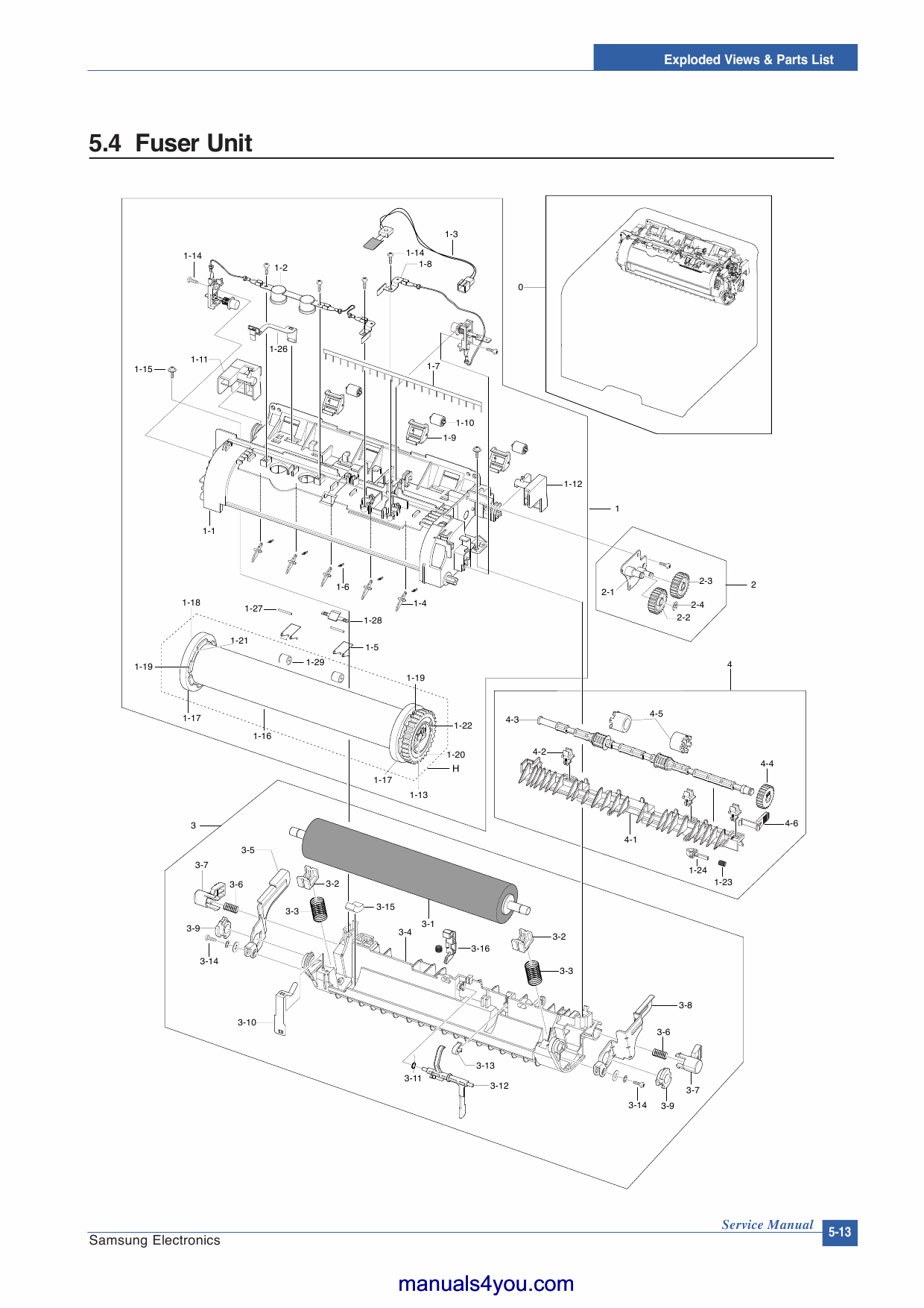 Samsung Digital-Laser-Printer ML-4050 4050N Parts and Service-6